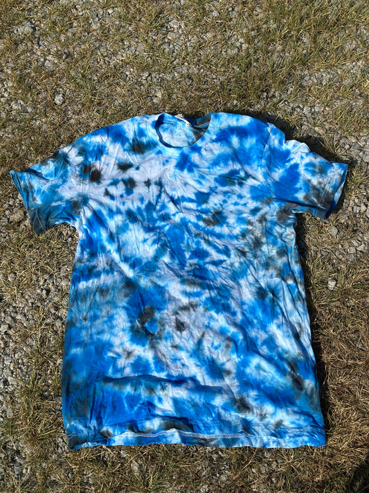 Custom Gildan Unisex Blue Tie-Dye T-Shirt